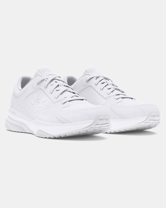 Men's UA Edge Leather Training Shoes in White image number 3